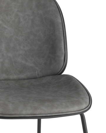 Стул барный Beetle PU со спинкой серый (Стул барный Турин серый)