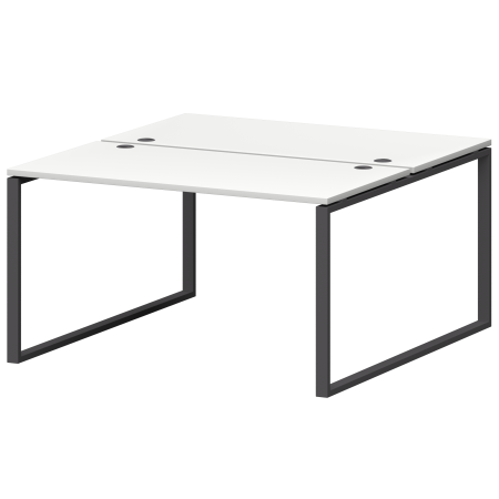 Бенч двойной на металлокаркасе Смарт СМС2-О-10К.149.Пр25 1000x1496x750 (Белый/Антрацит)