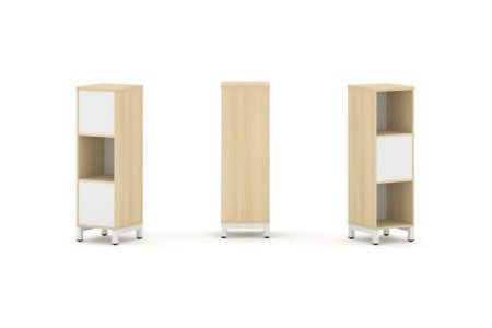 Набор стеллажа 2-х сторонний, 3 яруса SN.NSD-311 (387х400х1248) (Акация Лорка/Белый/Металл Белый)