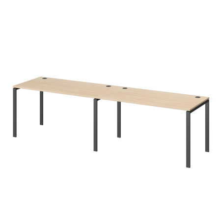 Бенч линейный на 2 рабочих места Арго-М АМБЛ-005 3600x730x760 (Бук/Антрацит)