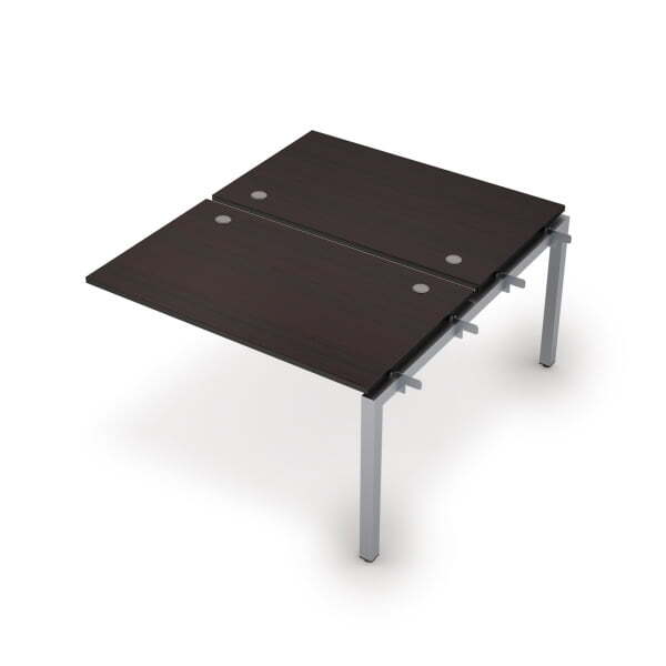 6МБС.5278 Бенч-система на 2 рабочих места, средний модуль (1200x1435x750) (Венге/Алюминий матовый)