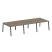 Рабочая станция на 6 рабочих места на А-образном м/к Metal System Style БА.СМ-6.2 3600x1475x750 (Дуб наварра/Серый металл)