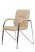 Стул Самба с пластиковыми подлокотниками SMB-03H Бежевый (Бежевый)