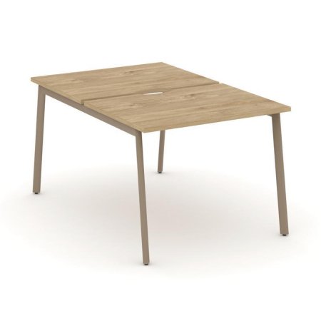 Рабочая станция 2 места ES.D.RS-2.1-VP (980х1500х750) (Тиквуд Светлый/Металл Латте)