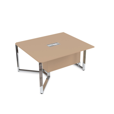 16СКН.122 Стол-квадрат бенч, начальный модуль  (1200x1200x750) (Mokko | Металл Глянец)