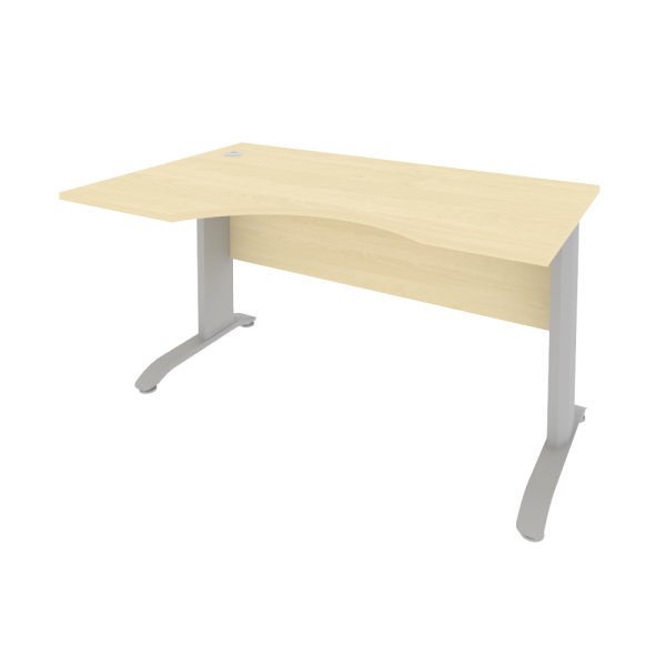 Стол криволинейный левый Riva ПЛ.СА-2 Л 1400x900x750 (Клен/Металлик)