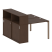 Рабочая станция с опорным шкафом-купе Metal System Style БП.РС-СШК-2.1 1410x1475x1098 (Дуб Наварра/Серый металл)