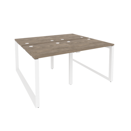 Рабочая станция на О-образном м/к Onix O.MO-D.RS-4.0.7 1560x1475x750 (Тиквуд Темный/Белый Металл)