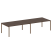 Переговорный стол 2 столешницы Metal System Style БП.ПРГ-2.5 3600x1235x750 (Дуб Наварра/Серый металл)