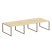 Рабочая станция Metal System Style БО.СМ-6.2 3600x1475x750 (Дуб Наварра/Серый металл)