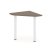 Угловой элемент стола SN-6.USP-011 (700х700х750) (Дуб Табак/Металл Белый)
