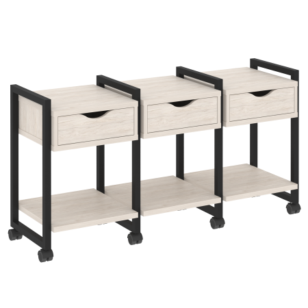 Тумба на колесных опорах наборная VR.L-TN-4.K 1440x460x767 (Денвер Светлый/Черный металл)