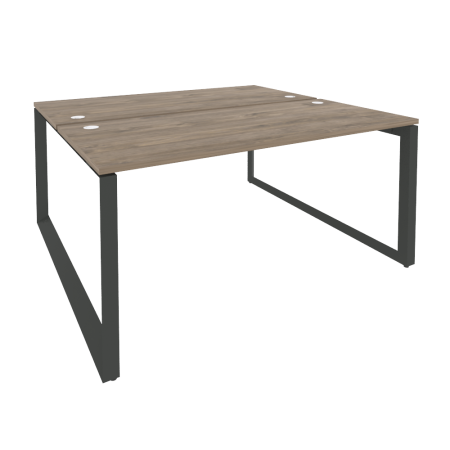 Рабочая станция на О-образном м/к Onix O.MO-D.RS-2.4.7 1580x1475x750 (Тиквуд Темный/Черный металл)