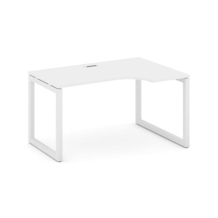 Стол рабочий эргономичный SN-5O.SPA-001(R) (1380х600/980х750) (Белый/Металл Белый)