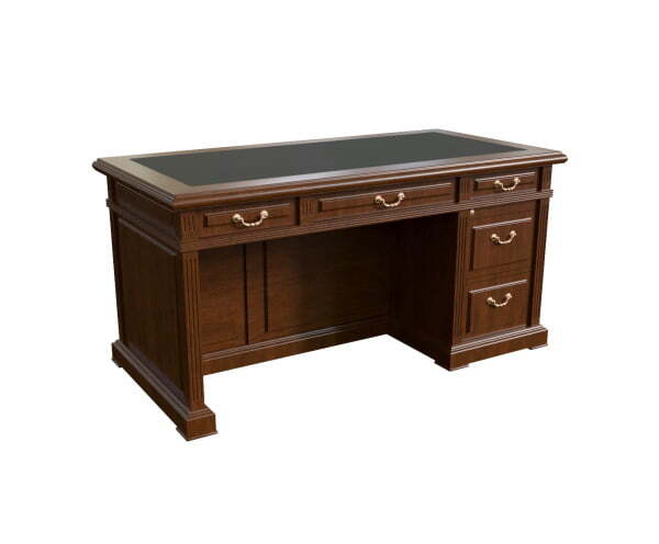 Стол письменный 5 ящиков Washington 29101 1600x800x800 (Темный орех)