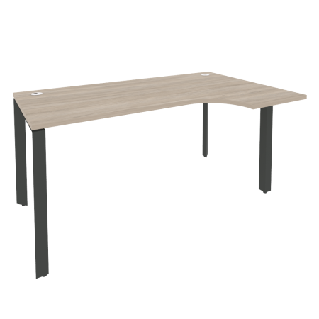 Стол эргономичный правый на П-образном м/к Onix O.MP-SA-1R 1580x980x750 (Дуб Аттик/Черный металл)