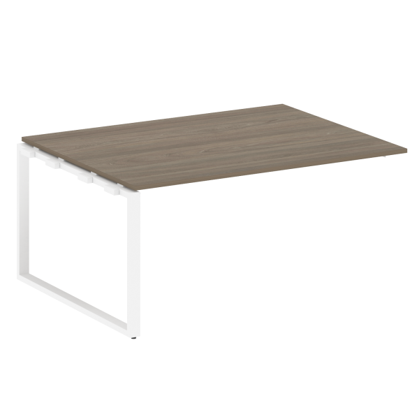 Проходной наборный элемент переговорного стола Metal System Style БО.ППРГ-4 1600x1235x750 (Вяз/Белый металл)