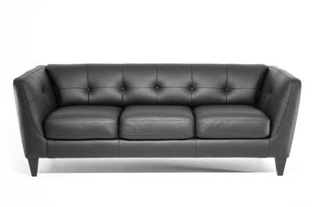 VOLTA Диван 3-местный (ЧЕРНЫЙ/КОЖА)