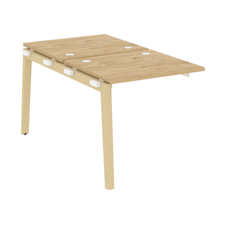 Наборный элемент рабочей станции на деревянных опорах Onix Wood OW.2.NRS-0.7 780x1475x750 (Тиквуд Светлый/Дуб Светлый)