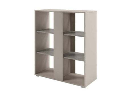 Стеллаж с планкой средний Solution D-73 950x396x1096 (Бетон/Кашемир)