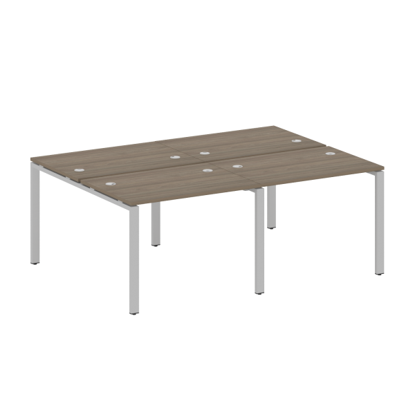 Рабочая станция на 4 раб. места Metal System Style БП.СМ-4.1 2000x1475x750 (Вяз/Серый металл)