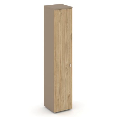Шкаф высокий узкий левый ES.SU-1.9 (L) (400х420х1977) (Латте/Тиквуд Светлый)