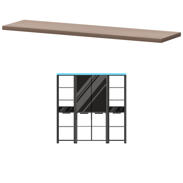 Топ Акцент КТ-76.38 1790x441x38 (Темный шимо)