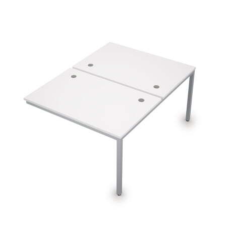 6МБК.288 Сдвоенные бенч-системы, конечный модуль (1200x1635x750) (Белый/Алюминий матовый)