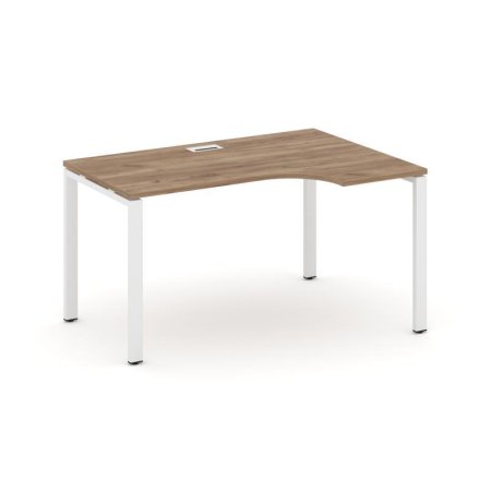 Стол рабочий эргономичный SN-6P.SPA-022(R) (1580х800/980х750) (Дуб Табак/Металл Белый)
