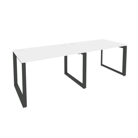 Рабочая станция на О-образном м/к Onix O.MO-RS-2.2.8 2360x800x750 (Белый Бриллиант/Черный металл)