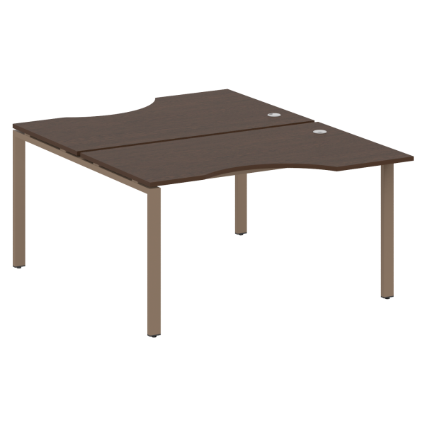 Рабочая станция криволинейная Metal System Style БП.РАС-СА-2.2 1400x1835x750 (Венге Цаво/Мокко металл)