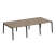Рабочая станция на деревянных опорах Onix Wood OW.D.RS-6.1.7 2940x1475x750 (Тиквуд Светлый/Дуб Темный)