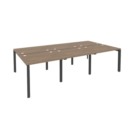 Рабочая станция на П-образном м/к Onix O.MP-D.RS-6.1.8 2940x1635x750 (Дуб Аризона/Черный металл)