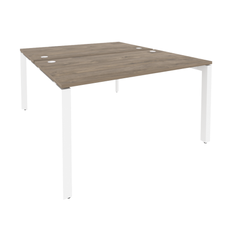 Рабочая станция на П-образном м/к Onix O.MP-D.RS-2.3.8 1380x1635x750 (Тиквуд Темный/Белый Металл)