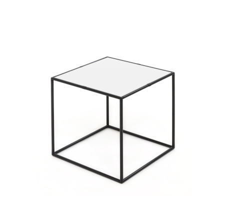 FESTA стол кофейный 40*40 (БЕЛЫЙ/ЧЕРНЫЙ)