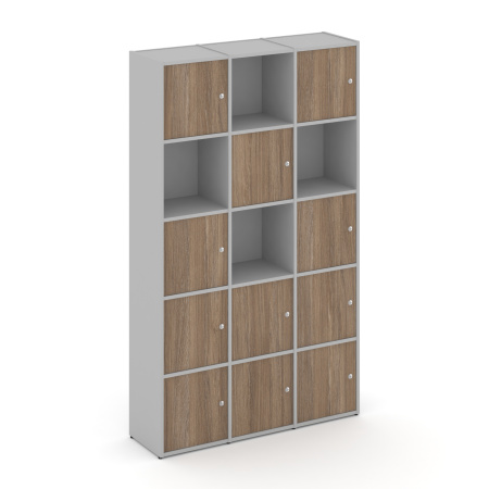 Стеллаж Locker Plus LK.K-009 1188x350x1983 (Серый | Дуб Аризона)