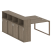 Рабочая станция с шкафом-купе на О-образном м/к Metal System Style БО.РС-СШК-4.3 Т 1810x2332x1098 (Дуб наварра/Серый металл)