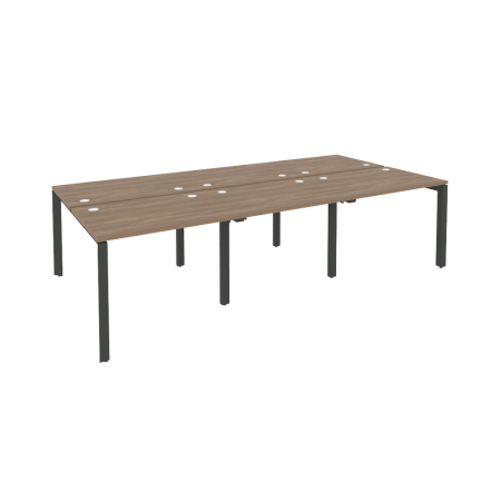 Рабочая станция на П-образном м/к Onix O.MP-D.RS-6.1.7 2940x1475x750 (Дуб Аризона/Черный металл)