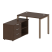Рабочая станция с опорной тумбой левая Metal System Style БП.РС-СТС-2.1 Л 1100x1520x750 (Дуб Наварра/Серый металл)