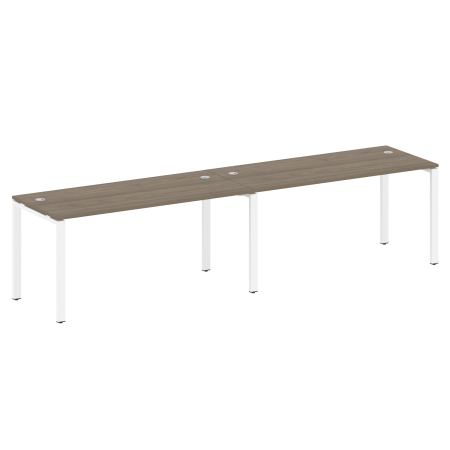 Рабочая станция на 2 раб.места Metal System Style БП.СМ-2.4 3200x720x750 (Вяз/Белый металл)