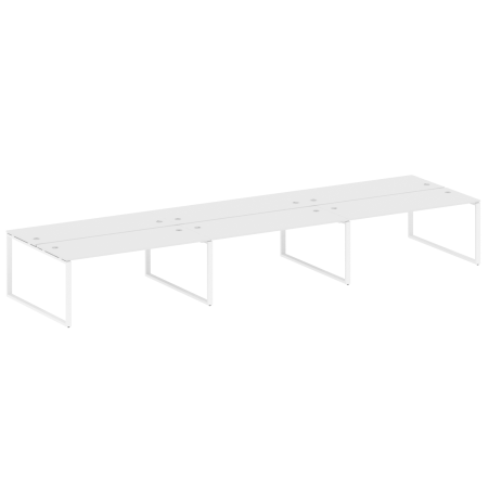 Рабочая станция Metal System Style БО.СМ-6.5 5400x1475x750 (Белый/Белый металл)