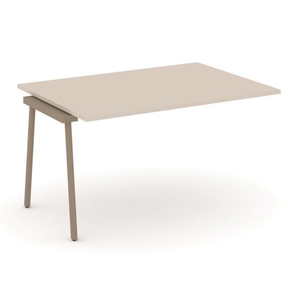 Проходной наборный элемент переговорного стола ES.NPRG-1.3-P (1380х980х750) (Капучино/Металл Латте)