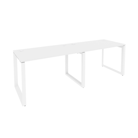 Рабочая станция на О-образном м/к Onix O.MO-RS-2.2.7 2360x720x750 (Белый Бриллиант/Белый Металл)