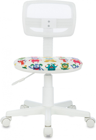 Кресло детское CH-W299 белый TW-15 сиденье мультиколор монстры сетка/ткань крестов. пластик (Мультиколор)