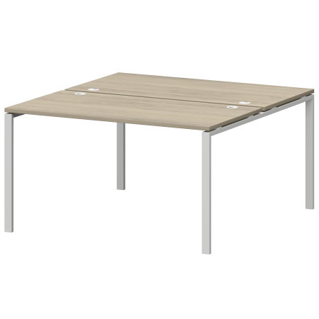 Бенч двойной на металлокаркасе Смарт СМС2-П-12К.149.Пр25 1200x1496x750 (Кронберг/Белый)