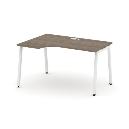 Стол рабочий эргономичный SN-4A.SPA-021(L) (1380х800/980х750) (Вяз Благородный/Металл Белый)