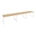 Рабочая станция на О-образном м/к Onix O.MO-RS-3.3.7 4140x720x750 (Тиквуд Темный/Белый Металл)