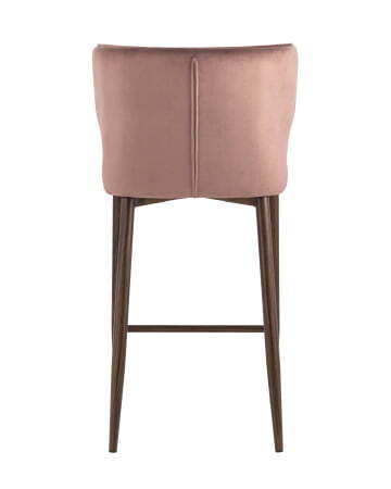 Стул полубарный Матео велюр пыльно-розовый ножки дерево (Стул полубарный Матео пыльно-розовый)
