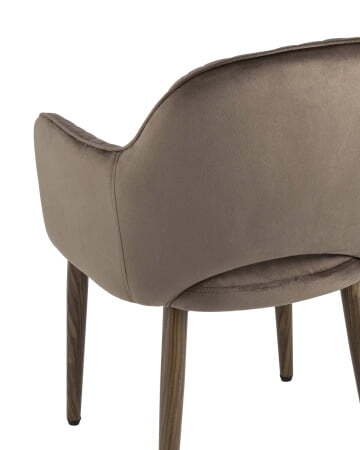 Стул Венера Хани велюр коричневый ножки дерево (Стул Венера Хани коричневый)