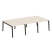 Рабочая станция на деревянных опорах Onix Wood OW.D.RS-6.1.8 2940x1635x750 (Тиквуд Светлый/Дуб Темный)